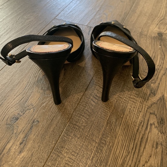 Johnston & Murphy Black Leather Slingback Heel Sz 9.5 - Picture 4 of 10
